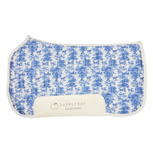 Load image into Gallery viewer, Dapplebay Equestrian Toile Western Saddle Pad-Blue/White
