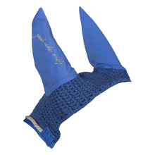 Load image into Gallery viewer, Dapplebay Equestrian Toile Pony Fly Veil-Blue/White
