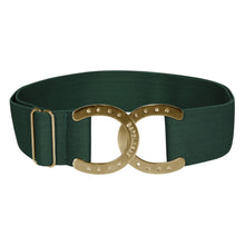 Load image into Gallery viewer, Dapplebay Horse Shoe Elastic Belt-Evergreen
