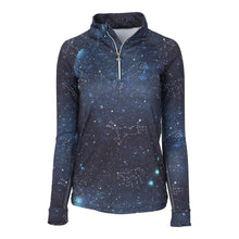 Load image into Gallery viewer, Dapplebay Midnight Constellation Ladies 1/4 Zip Riding Top
