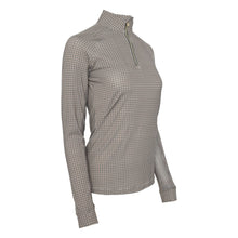 Load image into Gallery viewer, Dapplebay Bay Houndstooth 1/4 Zip Riding Top
