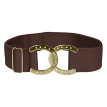 Load image into Gallery viewer, Dapplebay Horse Shoe Belt-Chocolate
