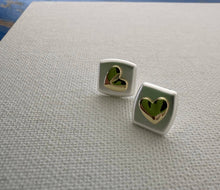 Load image into Gallery viewer, Valentine Heart in Square Earrings
