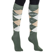 Load image into Gallery viewer, TuffRider Argyle Knee Hi Socks

