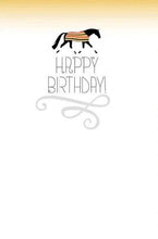 Load image into Gallery viewer, Horse Birthday Card: Newmarket Horse on Linen
