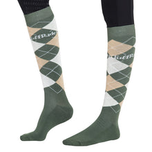 Load image into Gallery viewer, TuffRider Argyle Knee Hi Socks
