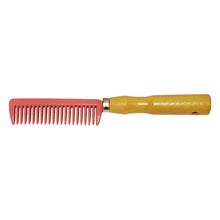 Load image into Gallery viewer, TuffRider Aluminum Comb with Wooden Handle
