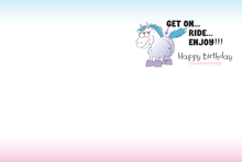 Load image into Gallery viewer, Horse Birthday Card: Birthday Instructions
