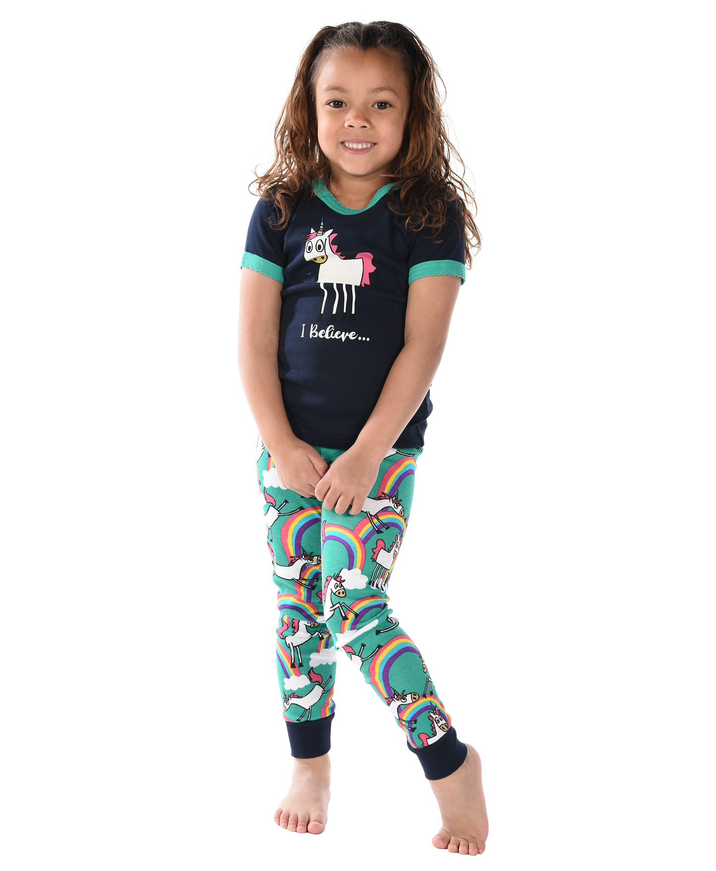 I Believe Unicorn Kid's Short Sleeve PJ Set
