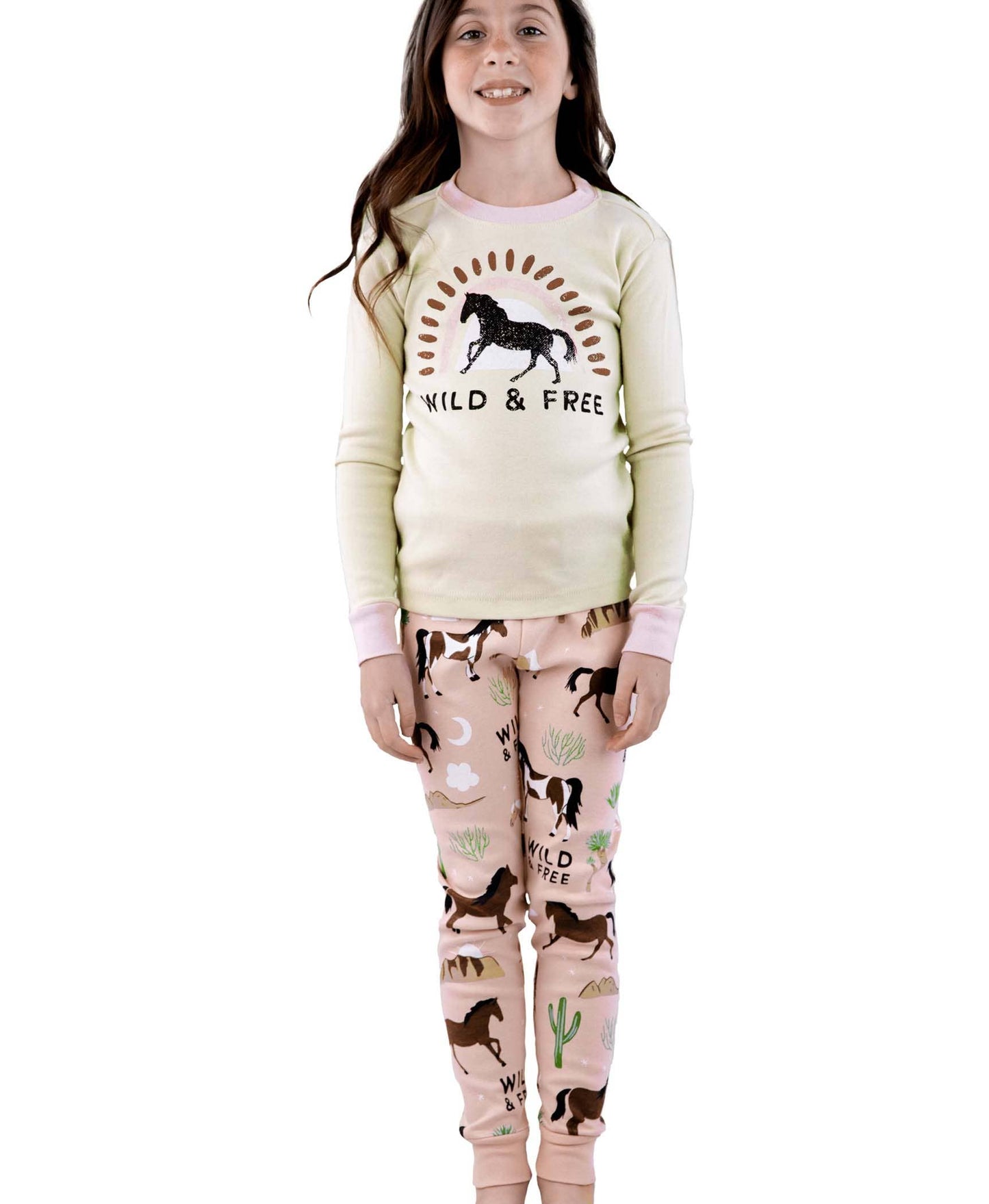 Wild Horses Long Sleeve Pajama Set