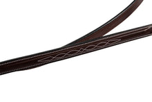 Load image into Gallery viewer, Huntley Equestrian Fancy Stitched Rubber Reins, 5/8" Inch Width
