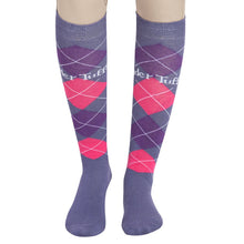 Load image into Gallery viewer, TuffRider Argyle Knee Hi Socks

