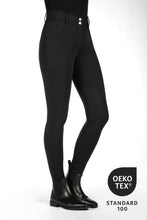 Load image into Gallery viewer, HKM Ari Mid Rise- Sil. Knee Patch Ladies Riding Breeches
