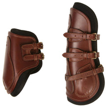 Load image into Gallery viewer, Leather Equitation Hind Boot with Impact Protective Removable Liners (Buckle Closures)
