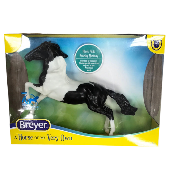Breyer A Horse of My Very Own Black Pinto Rearing Mustang
