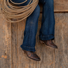 Load image into Gallery viewer, TuffRider Women Jackson Embroidered Leather Square Toe Western Boots
