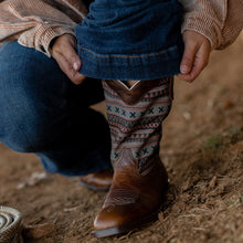Load image into Gallery viewer, TuffRider Women String Embroidered Leather Square Toe Western Boots
