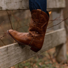 Load image into Gallery viewer, TuffRider Women Colter Embroidered Leather Square Toe Western Boots
