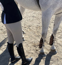 Load image into Gallery viewer, Leather Equitation Tendon Boot with Impact Protective Removable Liners (Buckle Closures)
