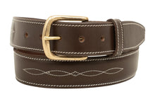 Load image into Gallery viewer, Huntley Fancy Stitched Ladies  1.5" Inch wide belt, Brown
