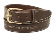 Load image into Gallery viewer, Huntley Fancy Stitched Ladies  1.5" Inch wide belt, Brown
