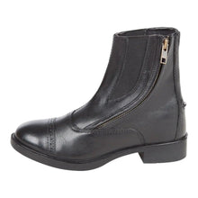 Load image into Gallery viewer, Daisy Clipper Children's Side Zipper Premium Leather Paddock Boots Horse Riding Boots, Black
