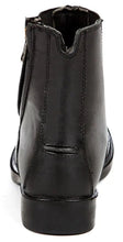 Load image into Gallery viewer, Daisy Clipper Children's Side Zipper Premium Leather Paddock Boots Horse Riding Boots, Black

