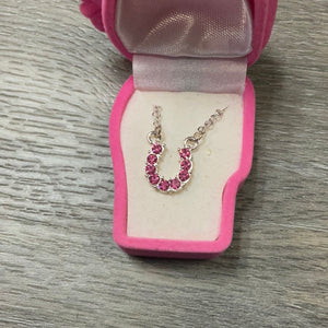 Horse Shoe Crystal Necklace