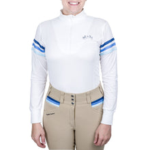 Load image into Gallery viewer, Equine Couture Gradient Long Sleeve Show Shirt w/ Arm Stripes

