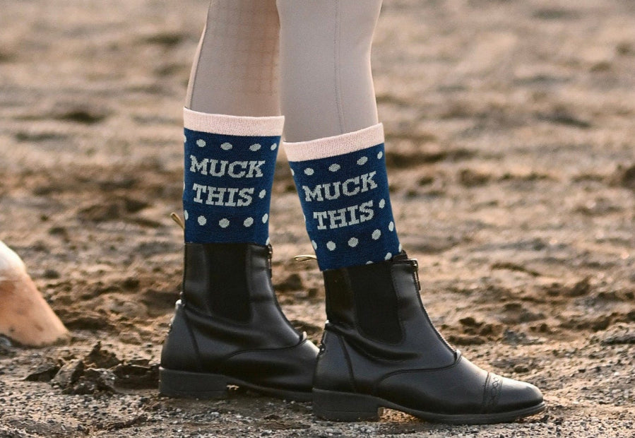 Dreamers&Schemers Knit Crew Socks “Muck This”