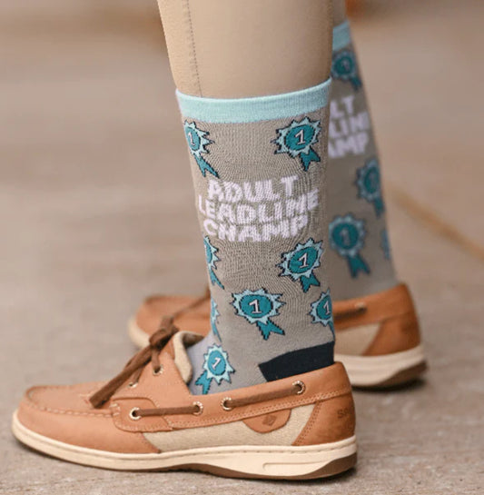 Dreamers&Schemers Knit Crew Socks “Adult Leadline Champion”