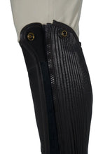 Load image into Gallery viewer, Grand Prix Elite Leather Kids Half Chaps, Black
