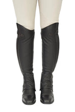 Load image into Gallery viewer, Grand Prix LC Italian Full Leather Half Chaps, Black
