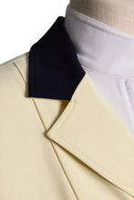 Load image into Gallery viewer, Grand Prix Ladies EQJ 3 Button Show Coat, Butter with Navy Collar

