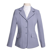 Load image into Gallery viewer, Grand Prix Ladies EQJ 3 Button Show Coat, Cadet Blue with Navy Piping
