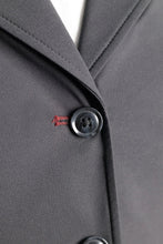 Load image into Gallery viewer, Grand Prix Ladies EQJ Classic 3 Button Show Jacket, Black with Burgundy Collar
