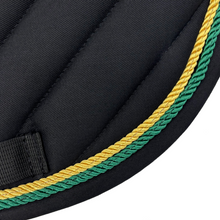 Load image into Gallery viewer, Black Cotton Oblique Euro Saddle Pad
