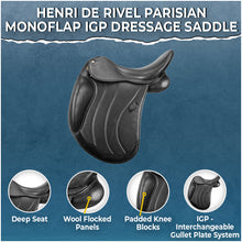 Load image into Gallery viewer, Henri De Rivel Parisian Monoflap IGP Dressage Saddle
