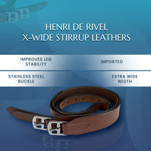 Load image into Gallery viewer, Henri de Rivel X-Wide Stirrup Leathers
