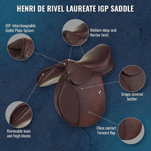 Load image into Gallery viewer, Henri De Rivel Laureate Leather IGP Saddle
