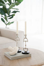 Load image into Gallery viewer, Huntley D Bit Pair of Candlesticks, Pair in Aluminum Silver Finish
