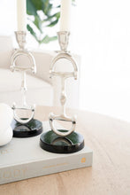 Load image into Gallery viewer, Huntley D Bit Pair of Candlesticks, Pair in Aluminum Silver Finish
