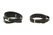 Load image into Gallery viewer, Huntley Equestrian Children's Black Leather Jodhpur Garter Straps
