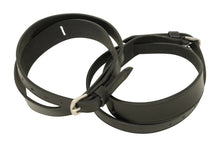 Load image into Gallery viewer, Huntley Equestrian Children's Black Leather Jodhpur Garter Straps
