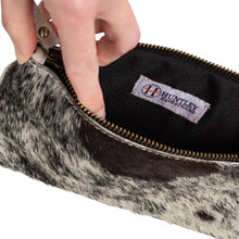 Load image into Gallery viewer, Huntley Equestrian Cowhide Wristlet Handbag Small with Zipper
