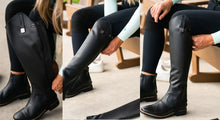 Load image into Gallery viewer, Huntley Equestrian Custom Fit Premium Leather Half Chaps
