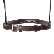 Load image into Gallery viewer, Huntley Equestrian Fancy Stitched Raised Chain Noseband
