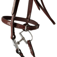 Load image into Gallery viewer, Huntley Equestrian Fancy Stitched Schooling Hunter Bridle with Reins
