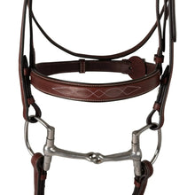 Load image into Gallery viewer, Huntley Equestrian Fancy Stitched Schooling Hunter Bridle with Reins
