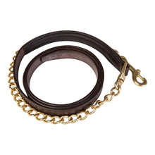 Load image into Gallery viewer, Huntley Equestrian Leather Lead with Brass Chain
